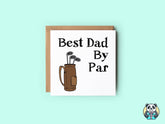 Best Dad By Par Greetings Card - The Gifted Panda