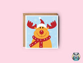 Christmas Reindeer Greetings Card - The Gifted Panda