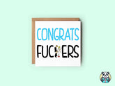 Congrats Fuckers - Wedding Card - The Gifted Panda