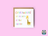 Congratulations On The Birth Of Your Baby Girl Greetings Card - The Gifted Panda