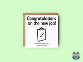 Congratulations On Your New Job Card - The Gifted Panda