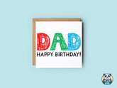 Dad Happy Birthday Scribble Greeting Card - The Gifted Panda