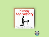 Happy Anniversary, Always Happy To Be Behind You Card - The Gifted Panda