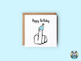 Happy Birthday Middle Finger With Hat - The Gifted Panda