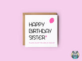 Happy Birthday Sister Card - The Gifted Panda