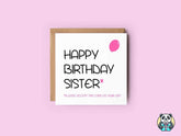 Happy Birthday Sister Card - The Gifted Panda