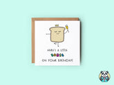 Here's A Little Toast On Your Birthday Card - The Gifted Panda