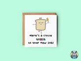 Here's A Toast To Your New Job Card - The Gifted Panda