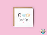 It's A Girl Card - The Gifted Panda