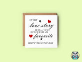 Love Story Valentines Day Greetings Card - The Gifted Panda