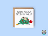 May Your Christmas Tree Survive The Cat Card - The Gifted Panda