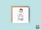 Merry Christmas Wife - Santa Christmas Card - The Gifted Panda