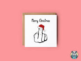 Middle Finger Christmas Greetings Card - The Gifted Panda
