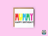 Mummy Happy Birthday Scribble Greeting Card - The Gifted Panda