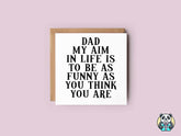 My Aim In Life Greetings Card - The Gifted Panda