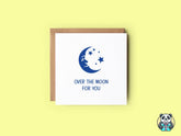Over The Moon For You Card - The Gifted Panda