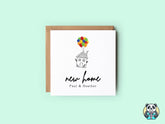 Personalised Balloon House Card - The Gifted Panda