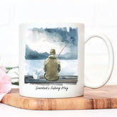 Personalised Fishing Mug - Background C - The Gifted Panda