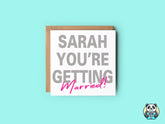 Personalised You're Getting Married Greeting Card - The Gifted Panda