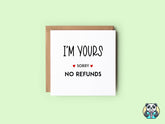 Sorry No Refunds Card - The Gifted Panda