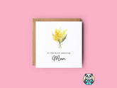 To The Most Amazing Mum - Yellow Flowers Card - The Gifted Panda