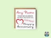 Today We Celebrate Anniversary Card - The Gifted Panda