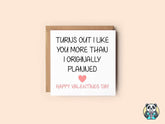 Turns Out I Like You More Than I Originally Planned Greetings Card - The Gifted Panda