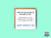 Whilst Your Son Takes The Credit Greetings Card - The Gifted Panda