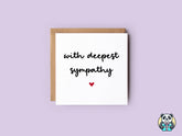 With Deepest Sympathy Card - The Gifted Panda