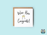 Woo Hoo Congrats Greetings Card - The Gifted Panda