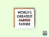 World's Greatest Farter Greetings Card - The Gifted Panda