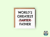 World's Greatest Farter Greetings Card - The Gifted Panda
