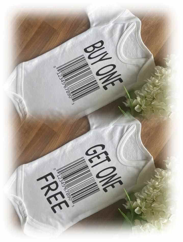Buy One Get One Free - Funny Twins Baby Vests (2 Pack) - The Gifted Panda