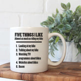 Five Things I Like - Bike Mug - The Gifted Panda