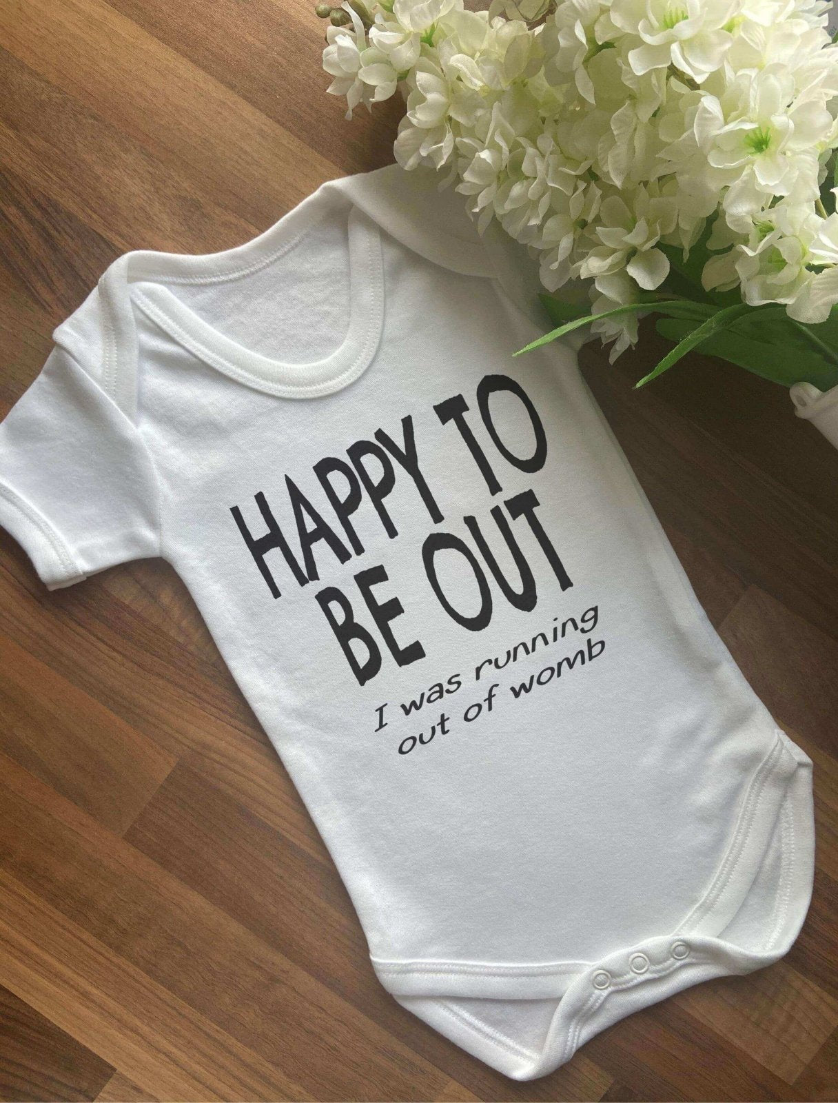Happy To Be Out Baby Vest - The Gifted Panda