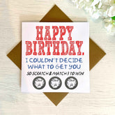 Scratch & Match 3 To Win - Birthday Card - The Gifted Panda