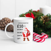 Unimaginative £10 And Under Work's Secret Santa Gift Mug - The Gifted Panda