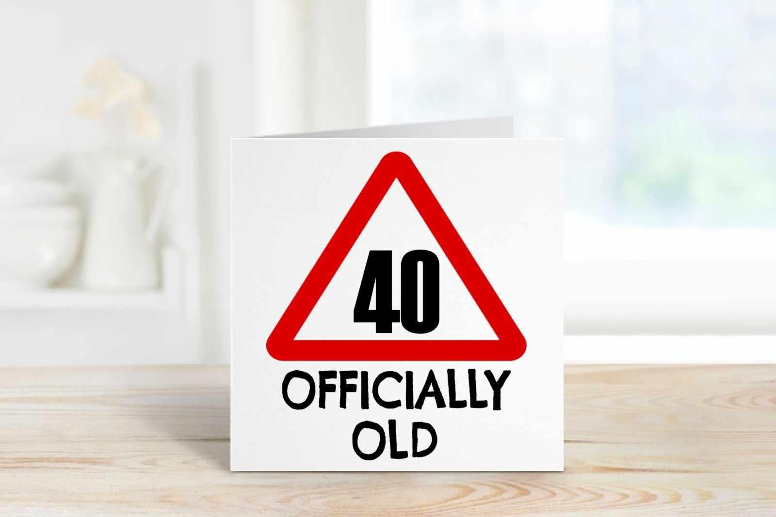 40 Officially Old Birthday Card Secondary image