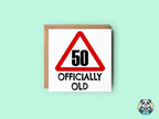 50 Officially Old Birthday Card - The Gifted Panda