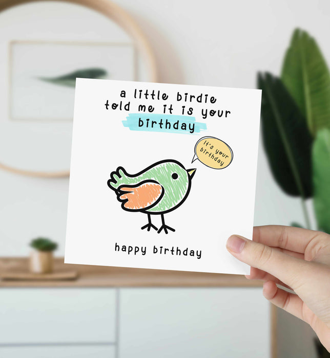 A Little Birdie Told Me It Is Your Birthday Card