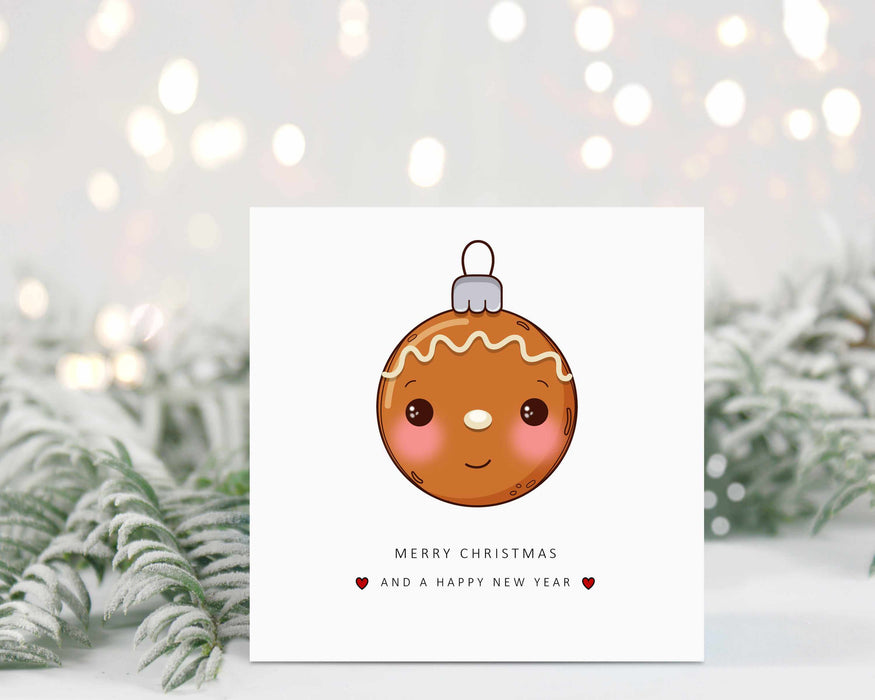 Christmas Baubles Card - Set Of 4