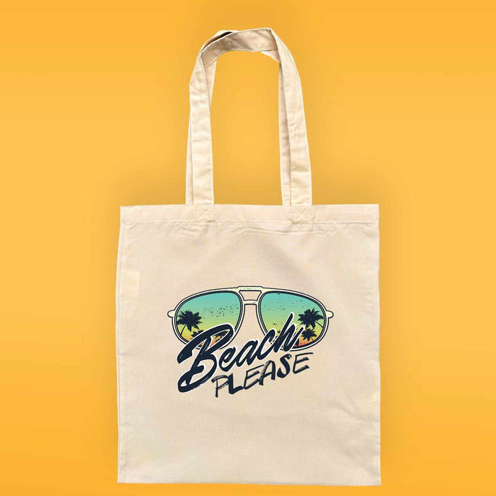 Beach Please Sunglasses Reusable Tote Bag