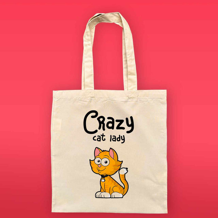 Crazy Cat Lady Reusable Tote Bag