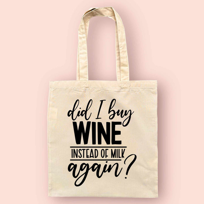 Did I Buy Wine Again Reusable Tote Bag