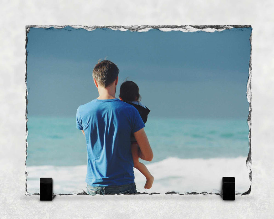 Personalised Father's Day Photo Slate Gift