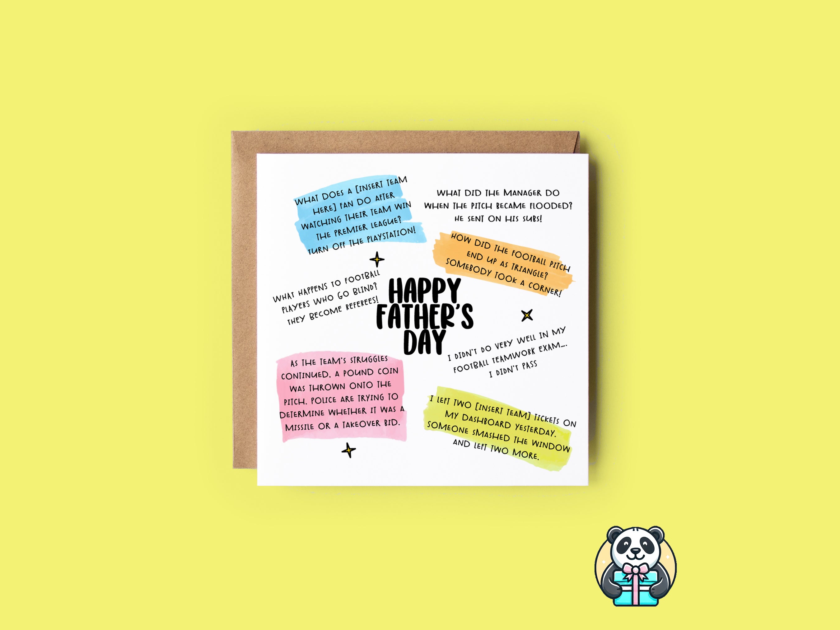 Happy Father's Day Football Jokes Card Main image