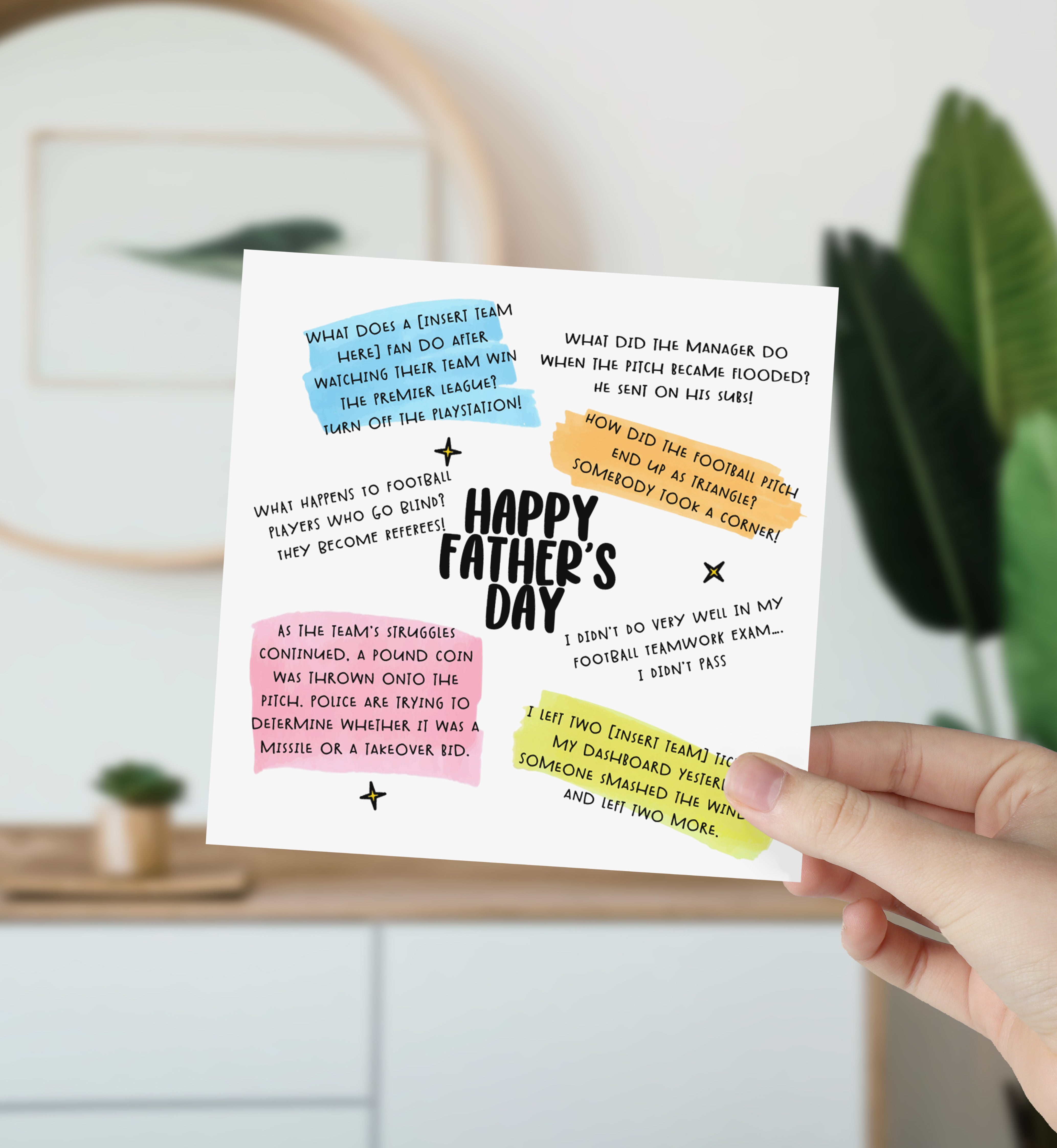 Happy Father's Day Football Jokes Card Secondary image
