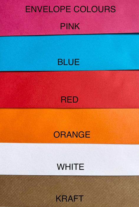 Envelope colour choices