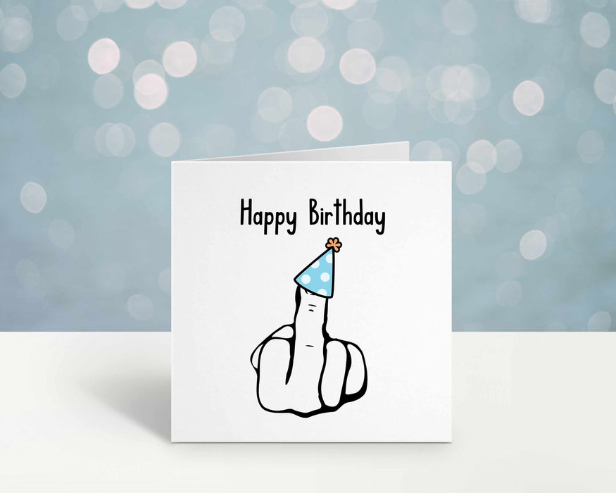 Happy Birthday Middle Finger With Hat