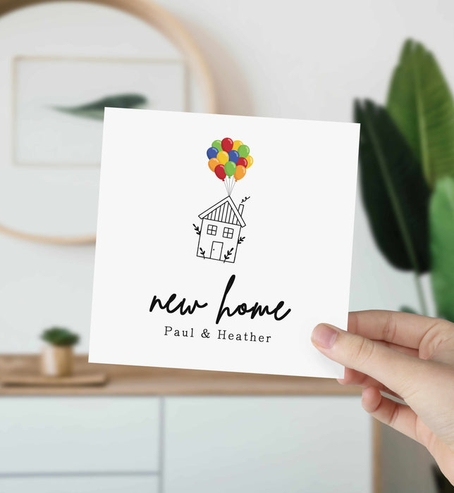 Personalised Balloon House Card